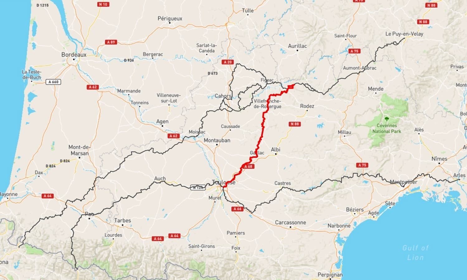 La voie Conques-Toulouse