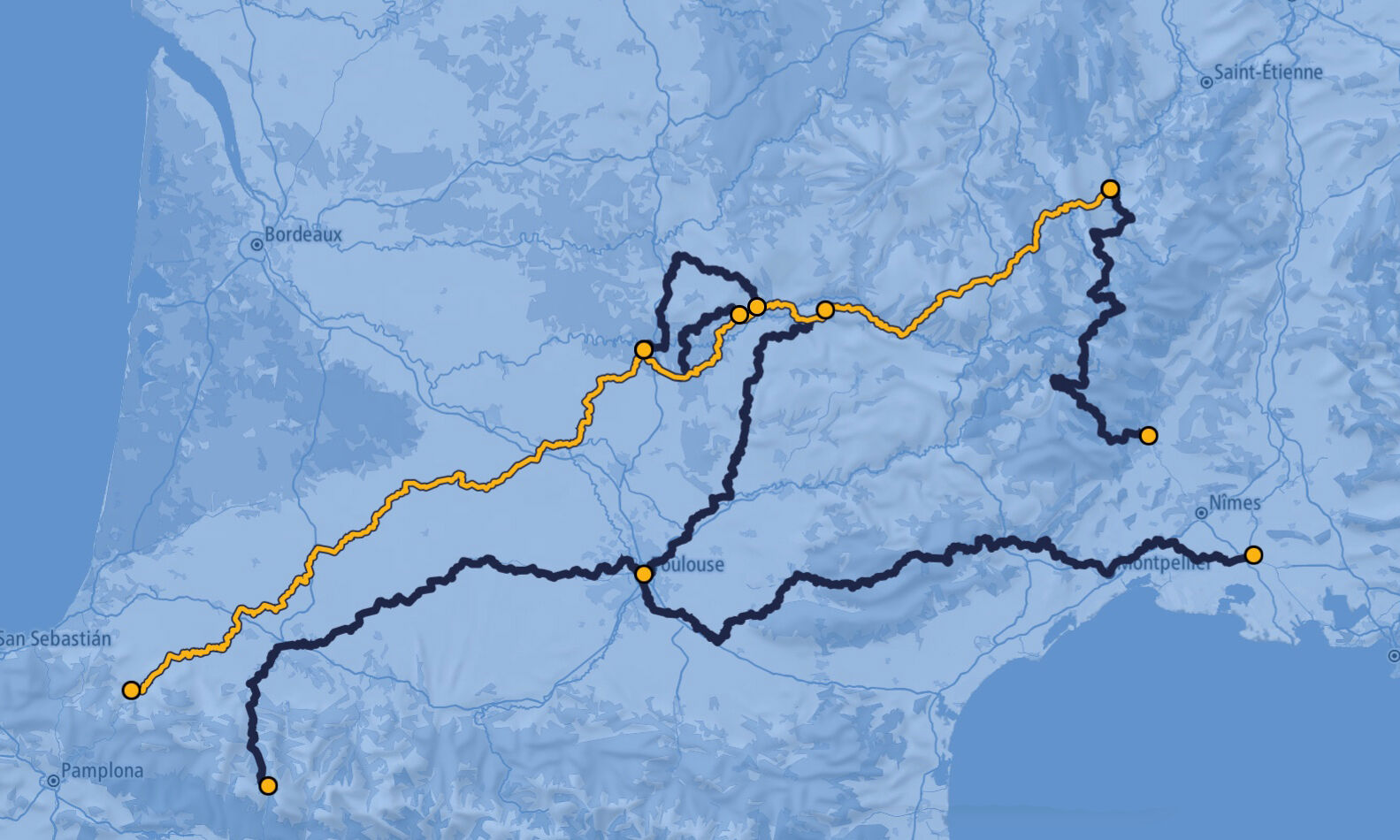 Carte Voie du Puy en Velay / GR65®